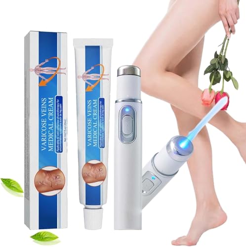 MavChanolia Behandlung von Krampfadern mit Blaulicht-Laser-Behandlungsstift, Set zur Krampfader-Blaulichttherapie mit Laser, Set zur Krampfader-Blaulichttherapie von MavChanolia
