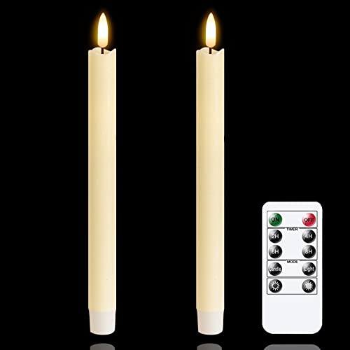 Mavandes LED Stabkerzen mit Timerfunktion,Flammenlose Batteriebertriebene Elfenbein Echtes Wachs 3D-Docht Fernbedienung Warmes Licht, Flackernde Flamme 2 Stück Gefälschte Elektrische Kerzen(2 x 25CM) Mavandes LED Stabkerzen mit Timerfunktion,Flammenlose Batteriebertriebene Elfenbein Echtes Wachs 3D-Docht Fernbedienung Warmes Licht, Flackernde Flamme 2 Stück Gefälschte Elektrische Kerzen(2 x 25CM) von Mavandes