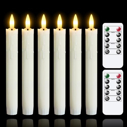 Mavandes LED Stabkerzen mit Timerfunktion und Zwei Fernbedienung,19 x 2,2cm 6 Stück Elfenbeinfarbene Kunststoff Flammenlose Batteriebetrieben Kerzen,Langanhaltend,Einstellbare Helligkeit Mavandes LED Stabkerzen mit Timerfunktion und Zwei Fernbedienung,19 x 2,2cm 6 Stück Elfenbeinfarbene Kunststoff Flammenlose Batteriebetrieben Kerzen,Langanhaltend,Einstellbare Helligkeit von Mavandes