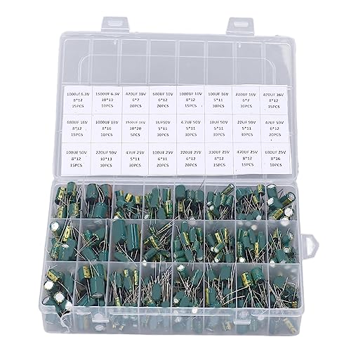 460pcs Elektrolytkondensator Kit Inline Aluminium Elektrolytkondensator niedriger Widerstand Grüne Spannung 6,3 V -50 V 460pcs Elektrolytkondensator Kit Inline Aluminium Elektrolytkondensator niedriger Widerstand Grüne Spannung 6,3 V -50 V von Mavaol