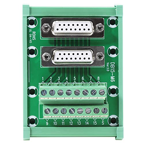 DB15 M6 Doppeler weiblicher Kopf Din Rail Mount Schnittstellenmodul Klemme Blockplattenanschluss kleiner Körper für elektrische Verbindung von Mavaol