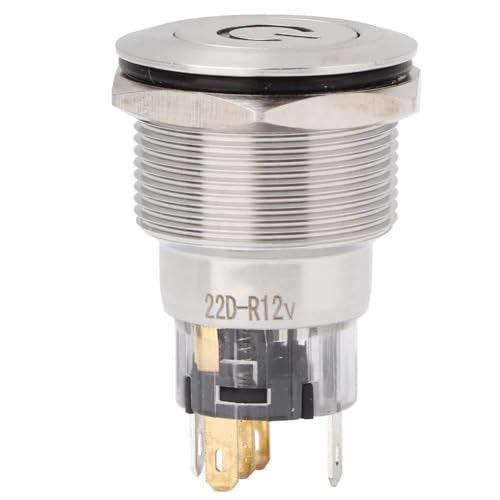 EDELSTAHL-TASTENSCHALTER MIT FLACHKOPF FÜR ELEKTRISCHE STEUERSYSTEME, 20 STÜCKE, 22 MM (Red) von Mavaol