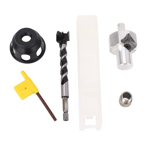 Hundelochkampfwerkzeugset 19mm Bohrer Bit vertikaler Bohrlokator Bench Hundeloch -Kammer REAMER REAMER TOUM für Holzbearbeitung Workbench von Mavaol