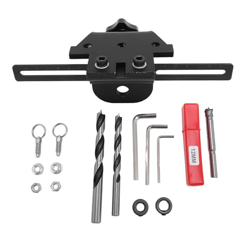 Mavaol 3 in 1 Dübel JIG -Kit 5/16in 3/8in 1/2in Komplett einstellbare Holzbearbeitungsmöbel hohe Kohlenstoffstahlgelenkbohrwerkzeug von Mavaol