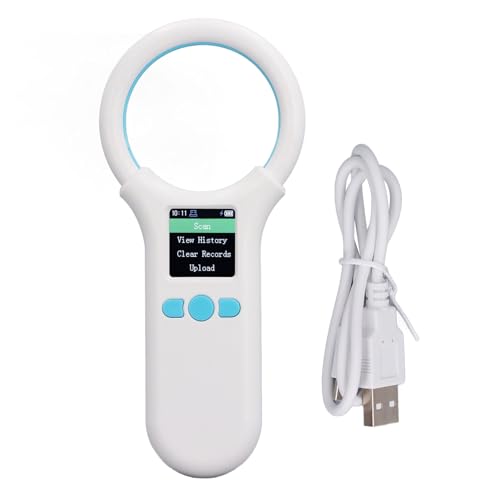 Mavaol Animal Tag Scanner BT 134.2KHz 125kHz Emid FDX B Organic LED Display Handheld Pet Chip Reader W91A für professionelle Tieridentifikation von Mavaol