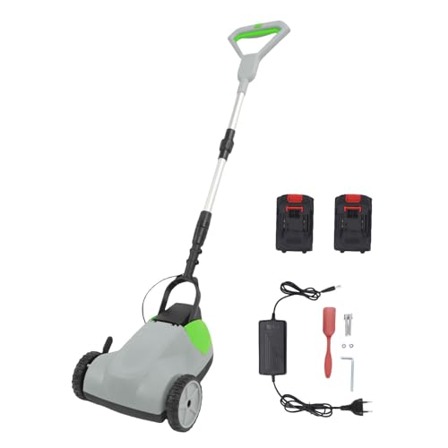 Schnurloser Rasenmäher Hochgeschwindigkeit 6500 U/min 3 Schneidhöhen abnehmbares Griff leicht für kleine Rasenflächen von Mavaol