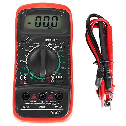XL830L Handheld LCD Digital Multimeter Voltmeter Amperemeter Ohmmeterstromspannungstester Schockdes zuverlässiges Werkzeug für Laboratorien und Familien rot von Mavaol