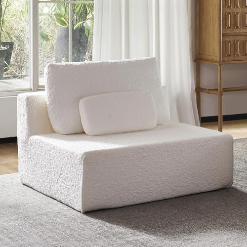Modulares Sektional Cloud Sofa, Bequemes Modernes Chenille Sofa, Schlafsofa Mit Rückenlehne Und Lendenkissen, DIY Kombination, Für Kleine Räume, Wohnung, Schlafsäle, Studios von Mavdecll