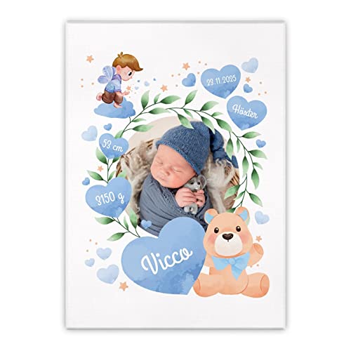 Maverton Fotoleinwand mit eigenem Bild - personalisiertes Leinwandbild mit Holzrahmen - Größe 30x40 oder 50x70 - Fotowand Collage mit Wunschmotiv für Jungen - für Männer - Baby - 50 x 70 cm Maverton Fotoleinwand mit eigenem Bild - personalisiertes Leinwandbild mit Holzrahmen - Größe 30x40 oder 50x70 - Fotowand Collage mit Wunschmotiv für Jungen - für Männer - Baby - 50 x 70 cm von Maverton