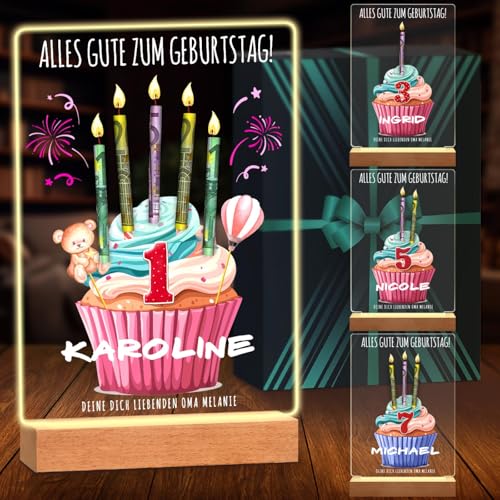 Maverton LED Bilderrahmen - Geschenk für 18. Geburtstag Mädchen & Junge - Größe L: 15x24cm oder XL: 21x32cm - Silber von Maverton