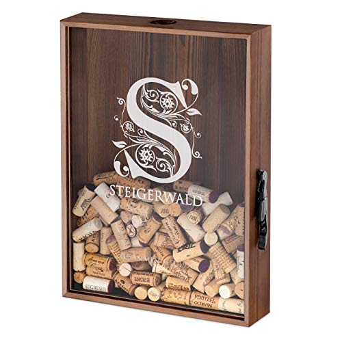 Maverton Kronkorkensammler Korkensammler mit Gravur + mit Flaschenöffner - Deckelsammler zum Aufhängen personalisiert - Geschenk Hochzeit Hochzeitstag Paar - 44,7x32x8cm - aus Holz (Buchstabe) von Maverton