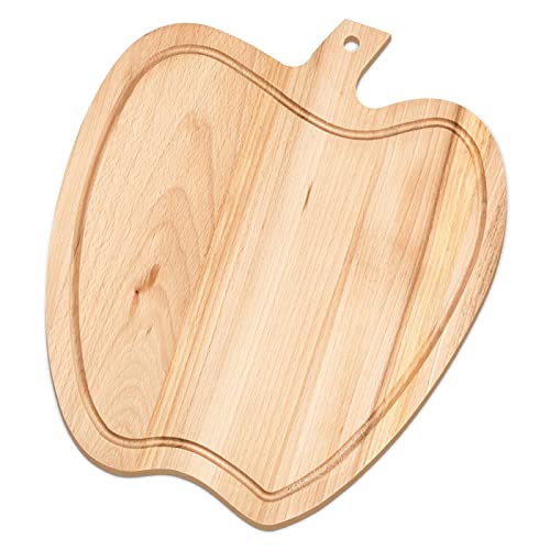 Maverton Küchenbrett Apfel - Größe: ca. 32x28cm - Servierbrett aus natürlichen Buchenholz - Schneidebrett für Frauen und Männer - zum Geburtstag Maverton Küchenbrett Apfel - Größe: ca. 32x28cm - Servierbrett aus natürlichen Buchenholz - Schneidebrett für Frauen und Männer - zum Geburtstag von Maverton