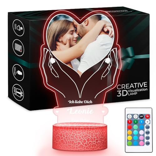 Maverton LED-Lampe - digitaler Bilderrahmen - Lichtsockel mit USB-Kabel - Romantik Paar Geschenke - Jahrestag Geschenk - Hochzeitsgeschenk - Personalisierte Geschenke Frauen und Männer - Deko Wohnzimm Maverton LED-Lampe - digitaler Bilderrahmen - Lichtsockel mit USB-Kabel - Romantik Paar Geschenke - Jahrestag Geschenk - Hochzeitsgeschenk - Personalisierte Geschenke Frauen und Männer - Deko Wohnzimm von Maverton