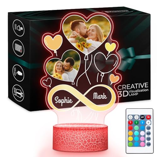 Maverton LED-Lampe - digitaler Bilderrahmen - Lichtsockel mit USB-Kabel - Romantik Paar Geschenke - Jahrestag Geschenk - Hochzeitsgeschenk - Personalisierte Geschenke Frauen und Männer - Deko Wohnzimm Maverton LED-Lampe - digitaler Bilderrahmen - Lichtsockel mit USB-Kabel - Romantik Paar Geschenke - Jahrestag Geschenk - Hochzeitsgeschenk - Personalisierte Geschenke Frauen und Männer - Deko Wohnzimm von Maverton
