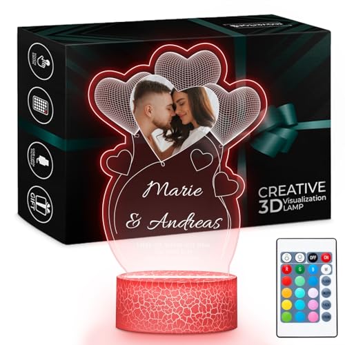 Maverton LED-Lampe - digitaler Bilderrahmen - Lichtsockel mit USB-Kabel - Romantik Paar Geschenke - Jahrestag Geschenk - Hochzeitsgeschenk - Personalisierte Geschenke Frauen und Männer - Deko Wohnzimm Maverton LED-Lampe - digitaler Bilderrahmen - Lichtsockel mit USB-Kabel - Romantik Paar Geschenke - Jahrestag Geschenk - Hochzeitsgeschenk - Personalisierte Geschenke Frauen und Männer - Deko Wohnzimm von Maverton