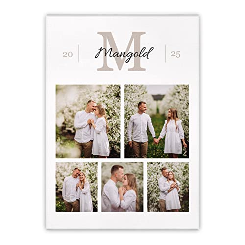 Maverton Leinwandbild mit eigenem Foto - personalisiertes Foto Leinwand mit Holzrahmen - Größe 30x40 oder 50x70 - Fotoleinwand Collage - Fotobild auf Leinwand für Paar - Brautpaar - 50 x 70 cm Maverton Leinwandbild mit eigenem Foto - personalisiertes Foto Leinwand mit Holzrahmen - Größe 30x40 oder 50x70 - Fotoleinwand Collage - Fotobild auf Leinwand für Paar - Brautpaar - 50 x 70 cm von Maverton