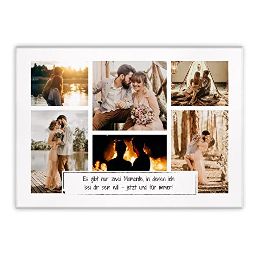 Maverton Leinwandbild mit eigenem Foto - personalisiertes Foto Leinwand mit Holzrahmen - Größe 30x40 oder 50x70 - Fotoleinwand Collage - Fotobild auf Leinwand für Paar - Momente - 50 x 70 cm Maverton Leinwandbild mit eigenem Foto - personalisiertes Foto Leinwand mit Holzrahmen - Größe 30x40 oder 50x70 - Fotoleinwand Collage - Fotobild auf Leinwand für Paar - Momente - 50 x 70 cm von Maverton