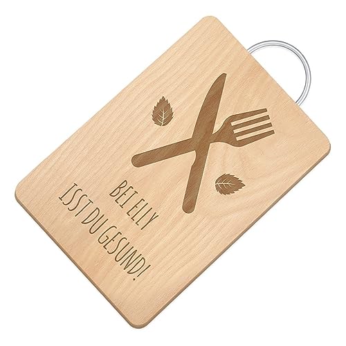 Maverton Schneidebrett mit Gravur - Brotzeitbrett mit Metallgriff - personalisiertes Küchenbrett aus Buchenholz - Holzbrett mit Wunschmotiv für Frauen - Größe: 32x18 cm - Besteck Maverton Schneidebrett mit Gravur - Brotzeitbrett mit Metallgriff - personalisiertes Küchenbrett aus Buchenholz - Holzbrett mit Wunschmotiv für Frauen - Größe: 32x18 cm - Besteck von Maverton