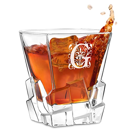 Maverton Whiskey Glas mit Gravur - 330ml personalisiert - edles Kristallglas - zum Jubiläum - für Männer & Scotchgenießer - Whiskyglas mit luxuriösem Design - Prächtig von Maverton