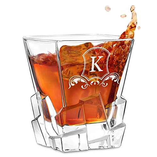 Maverton Whiskey Glas mit Gravur - 330ml personalisiert - edles Kristallglas - zum Jubiläum - für Männer & Scotchgenießer - Whiskyglas mit luxuriösem Design - Verzierung von Maverton
