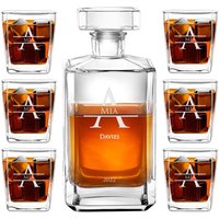 Maverton Whisky Decanter 700 Ml + Whiskey Gläser 250 - Set Mit Gravur Geschenke Für Männer Geschenkset von Maverton