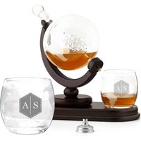 Maverton Whisky Decanter Globus Mit Schiff + 2Er Whiskygläser Set Gravur - Geschenk Für Paare Zum Hochzeitstag Zur Hochzeit von Maverton