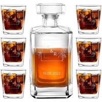 Maverton Whisky Karaffe 700 Ml + Whiskygläser Set 250 - Geschenkset Mit Gravur Geschenk Zur Hochzeit Zum Hochzeitstag von Maverton