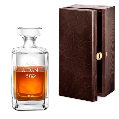 Maverton Whisky Karaffe mit Gravur - Whisky Dekanter - 700ml - Geschenk zum Geburtstag für Damen - Name von Maverton