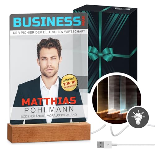 Maverton beleuchteter LED-Rahmen - personalisiertes Acryl Glasbild mit Foto - Fotorahmen mit LED-Beleuchtung - LED Acrylglas Fotogeschenk für Frau Mann Paar - Größe: L/XL - BUSINESS MAN Maverton beleuchteter LED-Rahmen - personalisiertes Acryl Glasbild mit Foto - Fotorahmen mit LED-Beleuchtung - LED Acrylglas Fotogeschenk für Frau Mann Paar - Größe: L/XL - BUSINESS MAN von Maverton