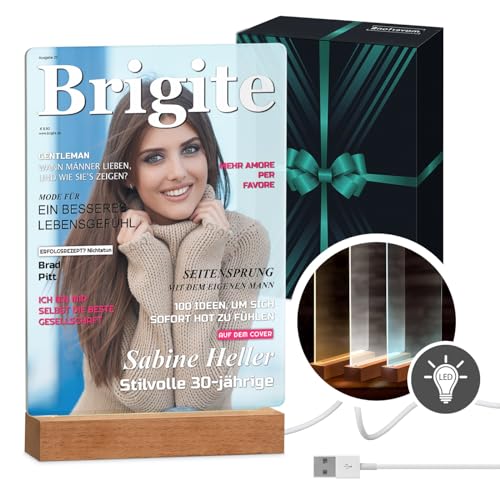 Maverton beleuchteter LED-Rahmen - personalisiertes Acryl Glasbild mit Foto - Fotorahmen mit LED-Beleuchtung - LED Acrylglas Fotogeschenk für Frau Mann Paar - Größe: L/XL - Brigite Maverton beleuchteter LED-Rahmen - personalisiertes Acryl Glasbild mit Foto - Fotorahmen mit LED-Beleuchtung - LED Acrylglas Fotogeschenk für Frau Mann Paar - Größe: L/XL - Brigite von Maverton