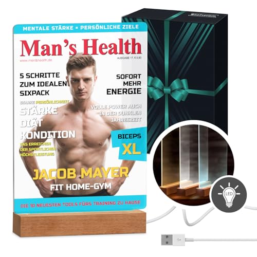 Maverton beleuchteter LED-Rahmen - personalisiertes Acryl Glasbild mit Foto - Fotorahmen mit LED-Beleuchtung - LED Acrylglas Fotogeschenk für Frau Mann Paar - Größe: L/XL - Man’s Health Maverton beleuchteter LED-Rahmen - personalisiertes Acryl Glasbild mit Foto - Fotorahmen mit LED-Beleuchtung - LED Acrylglas Fotogeschenk für Frau Mann Paar - Größe: L/XL - Man’s Health von Maverton