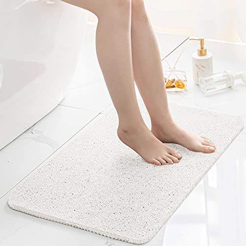 Duschmatte rutschfest waschbar, 40 x 60 cm Anti-Schimmel | Schnell trocknend | Luffa Massage | Weich Komfort Duschmatten Badewannenmatte mit Ablauf, PVC Luffa Badematte für Nassbereiche von Mavicen