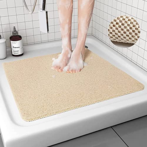 Duschmatte rutschfest waschbar, 80 x 80 cm Anti-Schimmel | Schnell trocknend | Luffa Massage | Weich Komfort Duschmatten Badewannenmatte mit Ablauf, PVC Luffa Badematte für Nassbereiche Duschmatte rutschfest waschbar, 80 x 80 cm Anti-Schimmel | Schnell trocknend | Luffa Massage | Weich Komfort Duschmatten Badewannenmatte mit Ablauf, PVC Luffa Badematte für Nassbereiche von Mavicen