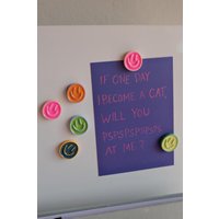 Kühlschrankmagnet Set | Bunte Smile-Face Magnete Whiteboard Magneten Lustige Für Küche & Büro Geschenkidee, Notizmagnete von MavoStudioDE