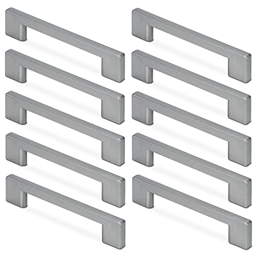 Mavö 10 Stück Schubladengriff Griffe Möbel Möbelgriff Schrankgriffe Kunststoff Silber grau PIKO (160mm) von Mavö