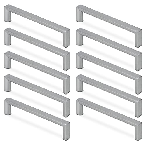 Mavö 10 x Schubladengriff 128mm Lochabstand Kunststoff Silber-grau Möbelgriff Kres von Mavö