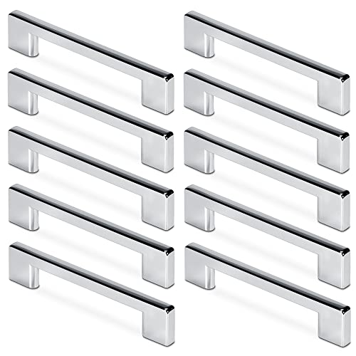 Mavö 10 Stück Schubladengriffe Griffe 160mm Lochabstand Möbelgriffe silber Griffe Küchenschränke Schrankgriffe Chrom PIKO (160mm) von Mavö