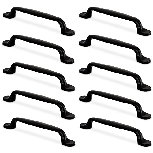 Mavö 10 Stück Schubladengriff 96mm Lochabstand Aluminium Möbelgriff Schwarz Retro von Mavö