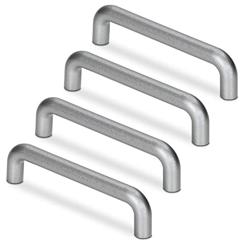 Mavö 4 Stück Schubladengriffe Möbelgriffe Kunststoff Lochabstand, Griff für Möbel 96mm silber Chrom poliert Odysy von Mavö