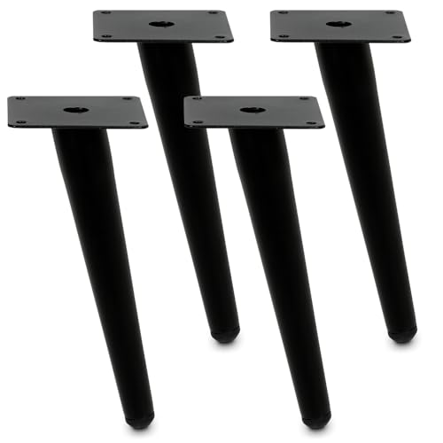 Mavö 4 x Möbelfüße 20cm Möbelbeine Sofabeine Beine Schrank Kommode Sideboardbeine Schwarz Ned von Mavö