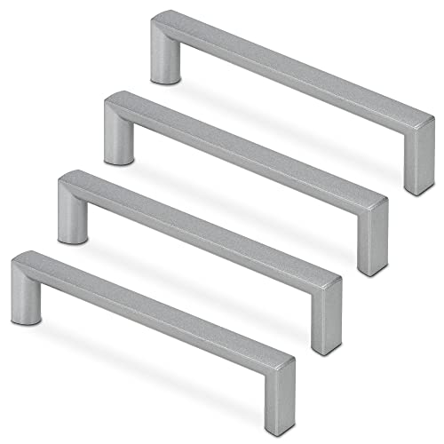 Mavö 4 x Schubladengriff 128mm Lochabstand Kunststoff Silber-grau Möbelgriff Kres von Mavö