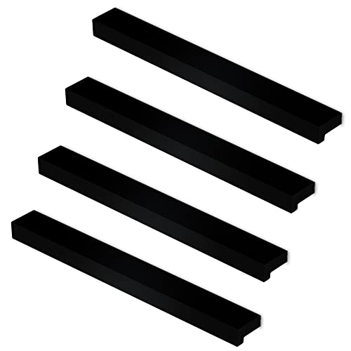 Mavö 4 x Schubladengriff 96mm Lochabstand Griff Möbelgriff Schrankgriff Schwarz Vano (96mm) von Mavö