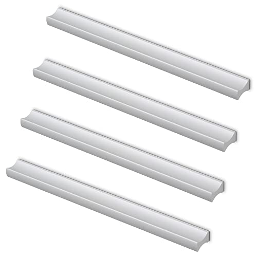 Mavö 4 x Schubladengriffe Möbelgriffe Schrankgriffe 16cm Lochabstand Silber Negi (Chrom matt, 160mm) von Mavö