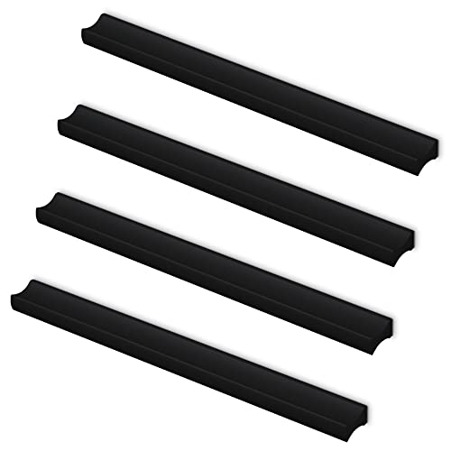 Mavö 4 x Schubladengriffe Möbelgriffe Schrankgriffe Schwarz Küchenschrank Griffe Negi (Schwarz, 160mm) von Mavö