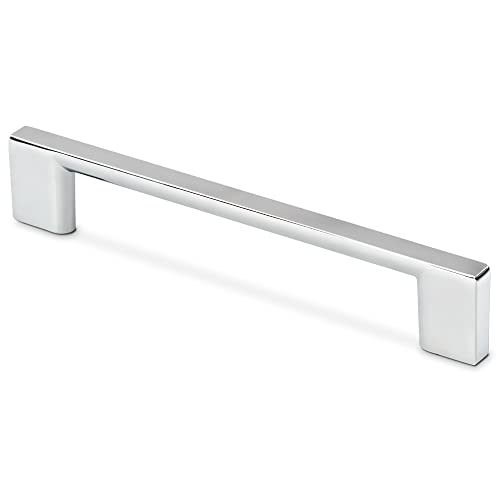 Mavö Schubladengriff 192mm Lochabstand, Griff für Möbel Chrom poliert Möbelgriff silber Techno von Mavö