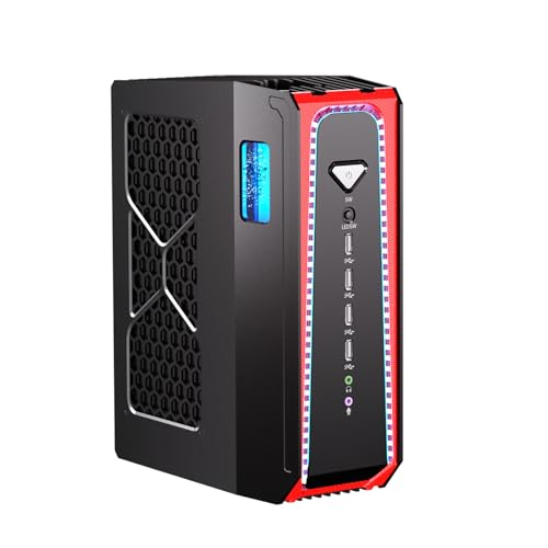 Mavsloly Mini Gaming PC Flüssigkeitskühlung, Core i9-13900F mit 64GB DDR5 RAM, 1TB PCIE4.0 SSD Desktop Computer, RTX 4070 12GB, 8K, 1*HDMI, 3*DisplayPort, optisch, WiFi 6e, Windows 11 Pro Mavsloly Mini Gaming PC Flüssigkeitskühlung, Core i9-13900F mit 64GB DDR5 RAM, 1TB PCIE4.0 SSD Desktop Computer, RTX 4070 12GB, 8K, 1*HDMI, 3*DisplayPort, optisch, WiFi 6e, Windows 11 Pro von Mavsloly