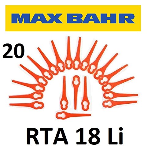 Max Bahr 20 Ersatzmesser RTA18Li - Akku Rasentrimmer - Kunststoff Ersatz Messer PA6 / Schneidplättchen von Max Bahr