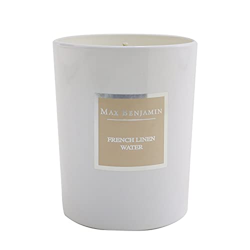 Feine natürliche Max Benjamin Duftkerze - French Linen Water - MB-C9 von Max Benjamin
