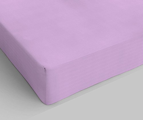 Max Color Spannbettlaken, 100% Baumwolle, Lila, Doppelbett von Italian Bed Linen