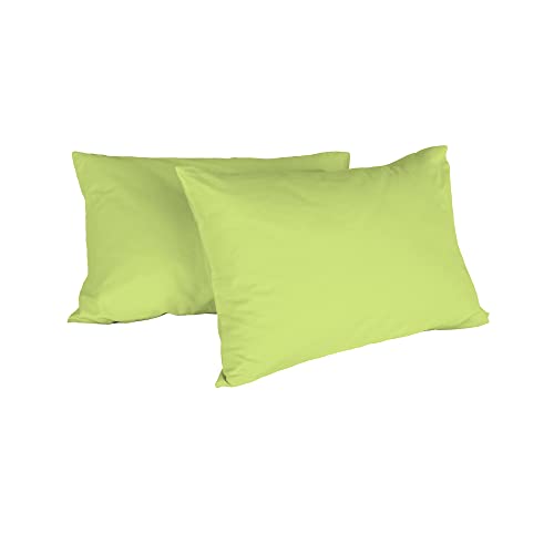 Italian Bed Linen CFMXVERDEACIDO Max Color Kissenbezugspaar, Baumwolle, Säure grün von Italian Bed Linen
